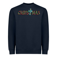 Navy christmas cross Heavyweight Sweatshirt - AdoDesignShop
