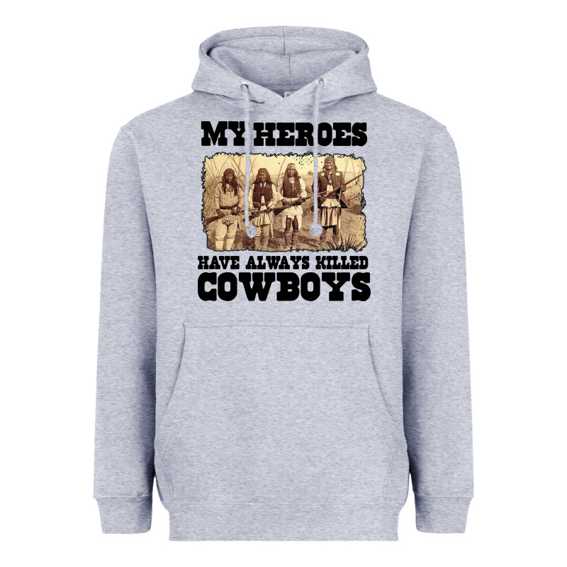 My Heroes Have Always Killed Cowboys Retro Heavyweight Hoodie by linhVisuals | Teevron