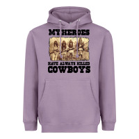 Lavender my heroes have always killed cowboys retro Heavyweight Hoodie - linhVisuals
