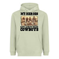 Matcha my heroes have always killed cowboys retro Heavyweight Hoodie - linhVisuals
