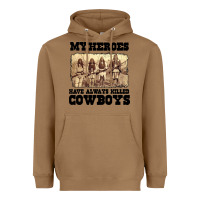 Toasted Coconut my heroes have always killed cowboys retro Heavyweight Hoodie - linhVisuals
