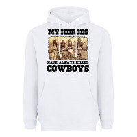 White my heroes have always killed cowboys retro Heavyweight Hoodie - linhVisuals