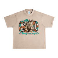 French Oak with god all things are possible with horse bbs Urban Heavy Tee - BundleAndBundleShop