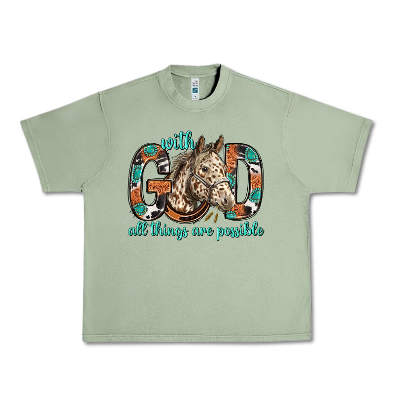 With God All Things Are Possible With Horse Bbs Urban Heavy Tee by BundleAndBundleShop | Teevron
