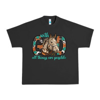 Pigment Black with god all things are possible with horse bbs Urban Heavy Tee - BundleAndBundleShop