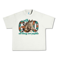 Pistachio with god all things are possible with horse bbs Urban Heavy Tee - BundleAndBundleShop
