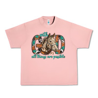 Salmon with god all things are possible with horse bbs Urban Heavy Tee - BundleAndBundleShop