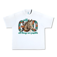 White with god all things are possible with horse bbs Urban Heavy Tee - BundleAndBundleShop