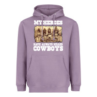 Lavender my heroes have always killed cowboys retro Heavyweight Hoodie - linhVisuals