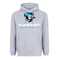 Heather Grey elmhurst university Heavyweight Hoodie - linhVisuals