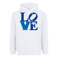 White villanova love Heavyweight Hoodie - linhVisuals