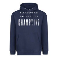 Navy pittsburgh city of champyinz steel city Heavyweight Hoodie - linhVisuals