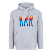 Heather Grey dolly musician Heavyweight Hoodie - linhVisuals