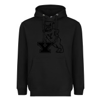 Black yale vintage Heavyweight Hoodie - linhVisuals