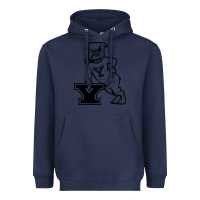 Navy yale vintage Heavyweight Hoodie - linhVisuals