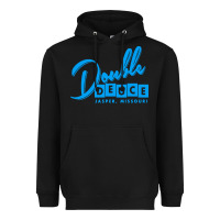 Black double deuce bar Heavyweight Hoodie - linhVisuals