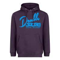 Plum double deuce bar Heavyweight Hoodie - linhVisuals