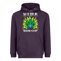Plum peacock inspired beautiful color bird (3) Heavyweight Hoodie - linhVisuals