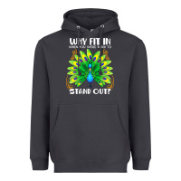 Smoke peacock inspired beautiful color bird (3) Heavyweight Hoodie - linhVisuals