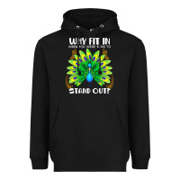 Black peacock inspired beautiful color bird (3) Heavyweight Hoodie - linhVisuals