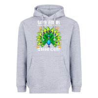 Heather Grey peacock inspired beautiful color bird (3) Heavyweight Hoodie - linhVisuals