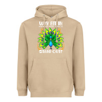 Mushroom peacock inspired beautiful color bird (3) Heavyweight Hoodie - linhVisuals