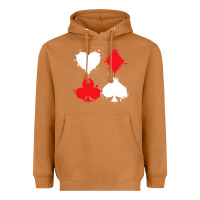 Meerkat playing cards poker heart spade club Heavyweight Hoodie - linhVisuals