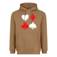 Toasted Coconut playing cards poker heart spade club Heavyweight Hoodie - linhVisuals