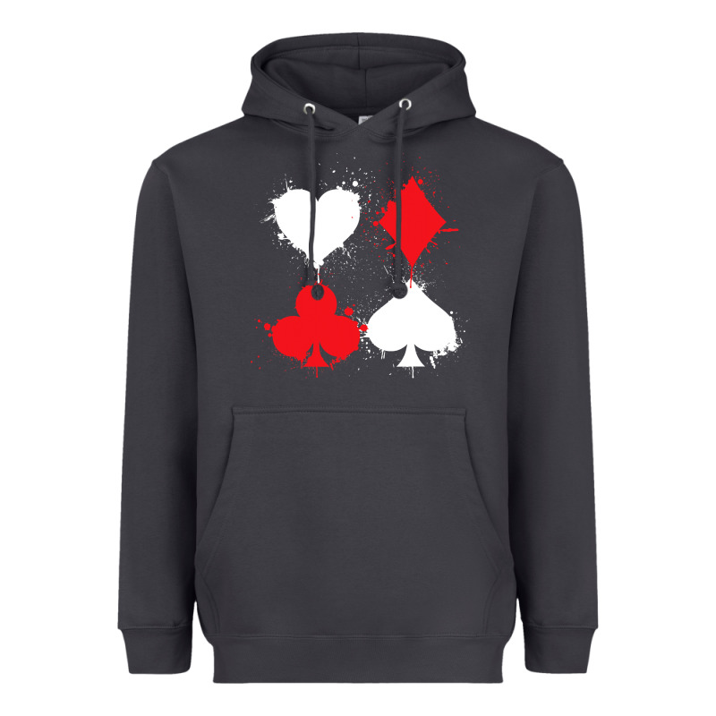 Playing Cards Poker Heart Spade Club Heavyweight Hoodie by linhVisuals | Teevron