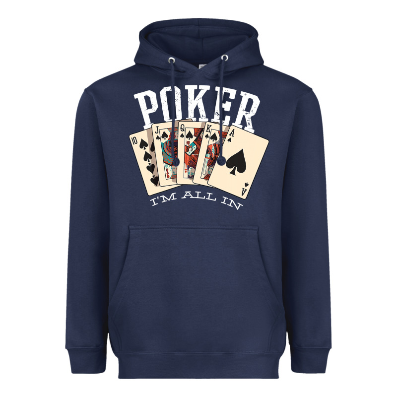Poker All In Royal Flush Lucky Casino Heavyweight Hoodie by linhVisuals | Teevron