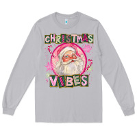 Moon Dust Pink Christmas Vibes Santa Long Sleeve Tee - FaDigitalArtStudio