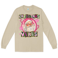 Mushroom Pink Christmas Vibes Santa Long Sleeve Tee - FaDigitalArtStudio