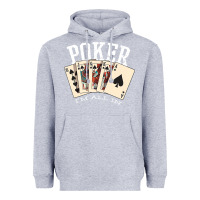 Heather Grey poker all in royal flush lucky casino Heavyweight Hoodie - linhVisuals