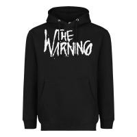 Black THE WARNING Heavyweight Hoodie - linhVisuals