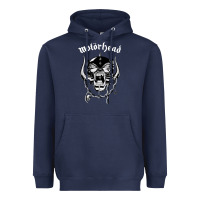 Navy MUSIC ROCK Heavyweight Hoodie - linhVisuals