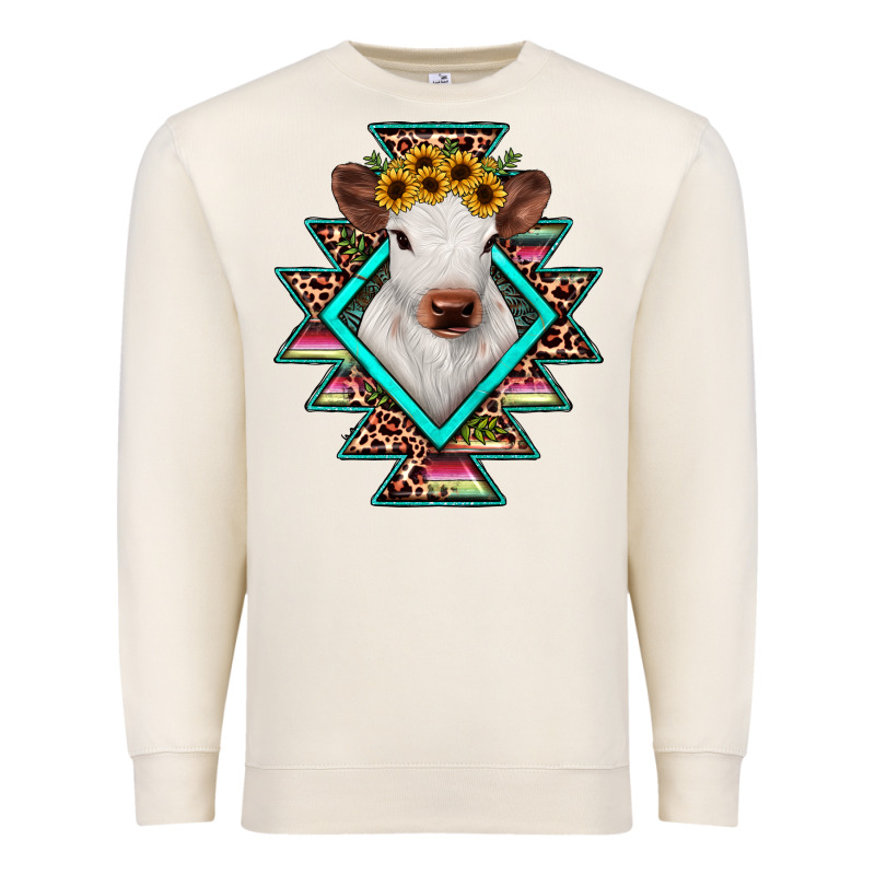 Heifer Cowhide Aztec Premium Sweatshirt by JahusDesignShop | Teevron