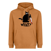 Meerkat Halloween Cat With Knife What Heavyweight Hoodie - linhVisuals