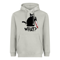 Moon Dust Halloween Cat With Knife What Heavyweight Hoodie - linhVisuals