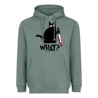 Halloween Cat With Knife What Heavyweight Hoodie | Teevron