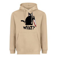 Mushroom Halloween Cat With Knife What Heavyweight Hoodie - linhVisuals