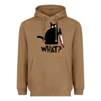 Toasted Coconut Halloween Cat With Knife What Heavyweight Hoodie - linhVisuals