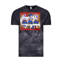 Cloud Black Western Happy Fourth Of July Vintage Tee - FaDigitalArtStudio