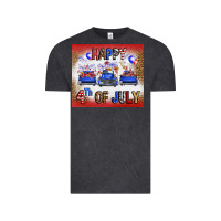 Vintage Black Western Happy Fourth Of July Vintage Tee - FaDigitalArtStudio