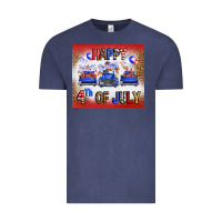 Vintage Denim Western Happy Fourth Of July Vintage Tee - FaDigitalArtStudio