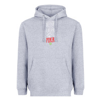 Heather Grey poker card player believe in something Heavyweight Hoodie - linhVisuals