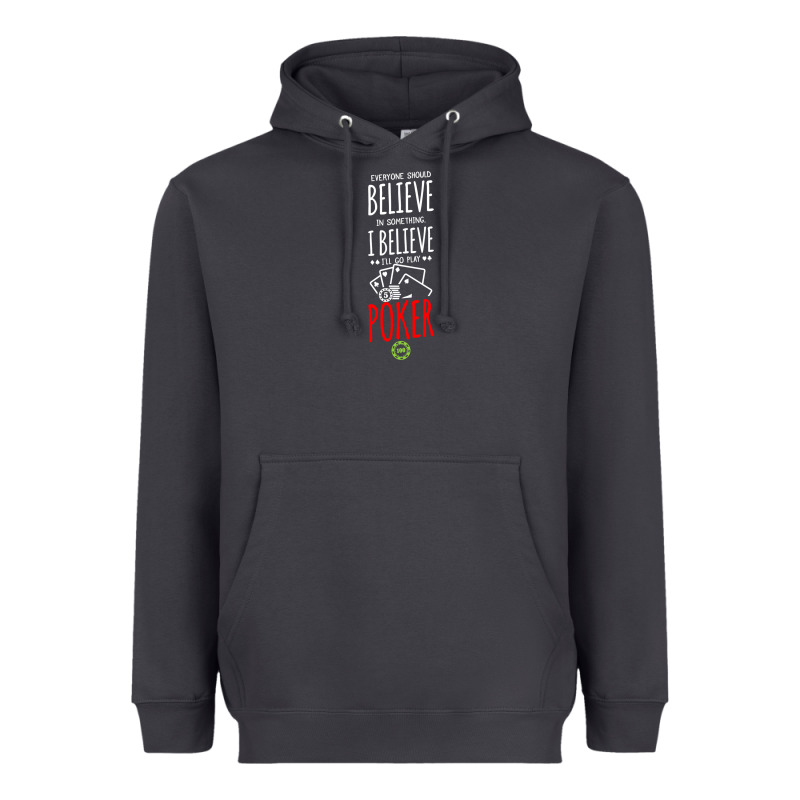 Poker Card Player Believe In Something Heavyweight Hoodie by linhVisuals | Teevron