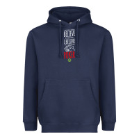 Navy poker card player believe in something Heavyweight Hoodie - linhVisuals