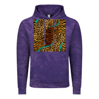 Cloud Purple safari animals turquoise glitter seamless pattern Vintage Hoodie - BundleAndBundleShop