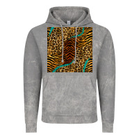 Cloud Rock safari animals turquoise glitter seamless pattern Vintage Hoodie - BundleAndBundleShop