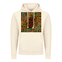 Vintage Artic safari animals turquoise glitter seamless pattern Vintage Hoodie - BundleAndBundleShop
